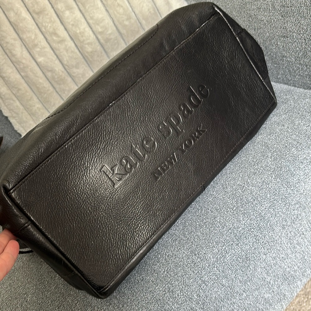 Kate Spade Stevie Black Leather Satchel Purse Bag - Picture 10 of 13